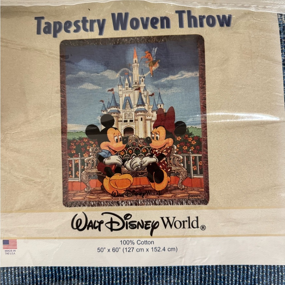 Disney Tapestry Woven Throw - Black, Red, Blue